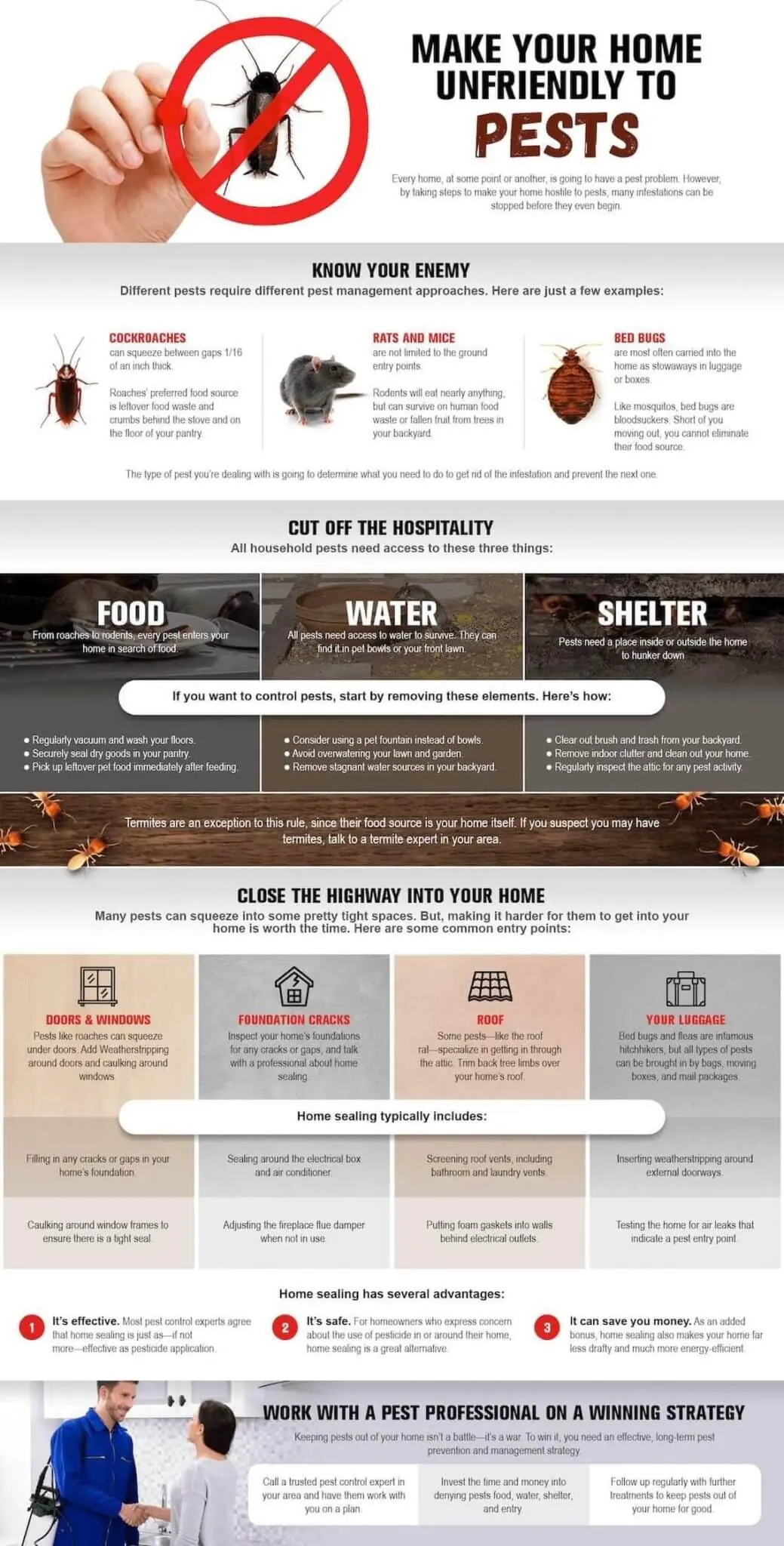 Infographic: how to make your home unfriendly to pests